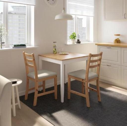 【IKEA】LERHAMN レールハムン（チェア2脚セット）