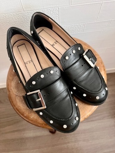 N°21 ヌメロ ブラックローファー37