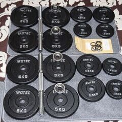 IROTEC (アイロテック) アイアン ダンベル60KGセット（片手30kg×2個)