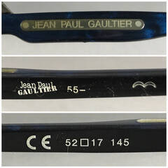 🔷🔶🔷ut10/91　希少　ジャンポールゴルチエ メガネ フレーム フルリム 55　ブルー　青　JEAN PAUL GAULTTER 眼鏡　めがね※度有り🔷🔶🔷の画像