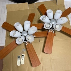 シーリングファン　照明　2点　無料の画像