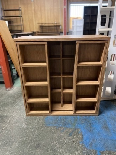 激安‼️ スライド書棚　オーク　幅90cm