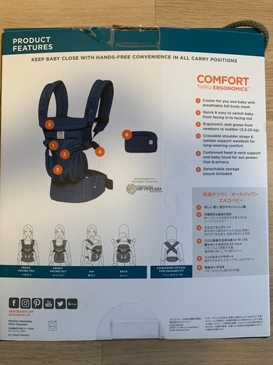 Amazon.co.jp: ERGO Baby エルゴベビー (Ergobaby) 抱っこひも 抱っこひも　エルゴベビー オムニ360 美品
