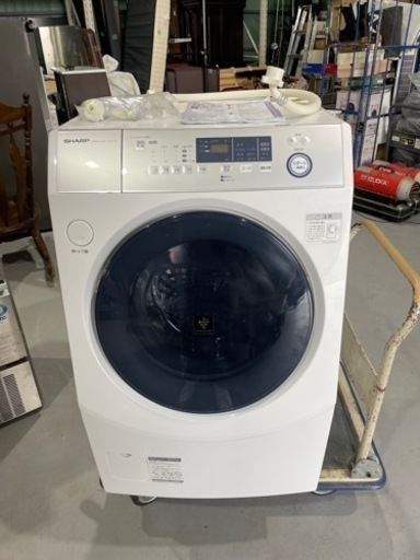 2020年製 SHARP ドラム式洗濯乾燥機 ES-H10D-WL 左開き 斜型 洗濯10kg 乾燥6.0kg マイクロ高圧洗浄