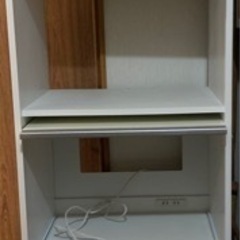 キッチンボード　キャスター付きボックス　コンセント付きの画像