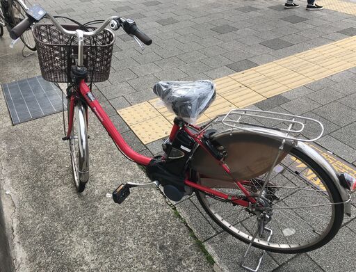地域限定送料無料　パナソニック　ビビ　DX　13,2AH　新基準　子供乗せ　レッド　ナチュラ　アシスタ　神戸市　電動自転車