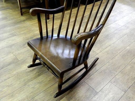 飛騨家具 キツツキマーク ロッキングチェア C63 ウィンザーチェア 木製 揺り椅子 札幌市 厚別区