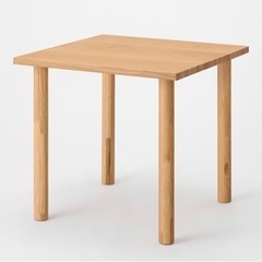 値下げします！【無印良品】木製テーブルオーク材 幅80×奥行80cm×高