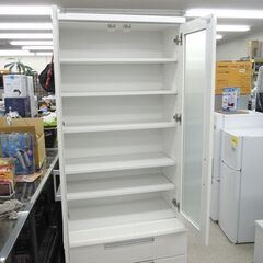 ニトリ 食器棚 ダリア 70D キッチン収納 ホワイト エナメル塗装 幅70cm