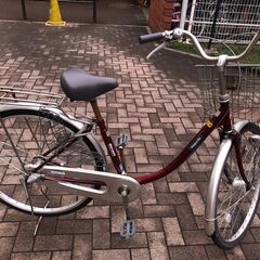 自転車 ワインレッド 26インチの画像