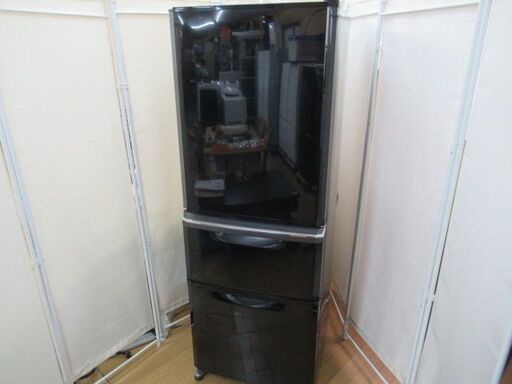 1ヶ月保証/冷蔵庫/3ドア/右開き/ブラック/自動製氷機能付き/横幅60cm/三菱/MITSUBISHI/MR-C34X/中古品/J5094/