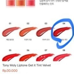 トニーモリー　ティント　ベルベット　韓国コスメ