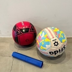 フットサルボール2個と空気入れセット