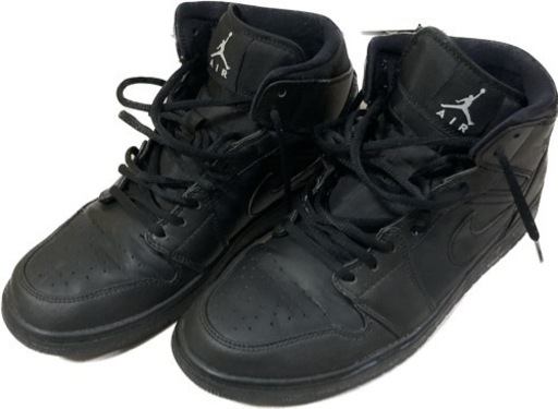 NIKE AIR JORDAN 1 MID トリプルブラック スニーカー　27cm
