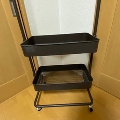 トローリーワゴン　ハンガーダブルバスケットの画像