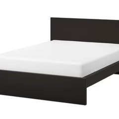 新品同様！IKEA MALM ベッドフレーム, マットレス, まくら