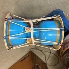 朝鮮太鼓 チャング 伝統楽器 中古品φ42×H57cm程/打楽器/民族楽器 韓国太鼓の画像