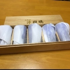 浄瑠璃　切り子グラス　5客　新品の画像