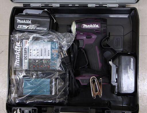マキタ インパクトドライバTD172(18V)オーセンティックパープル トルク180Nm 6.0Ahバッテリ2本・充電器付 TD172