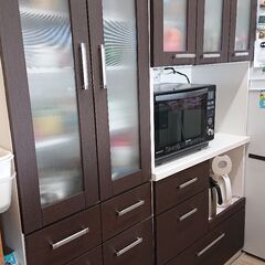 ニトリ 食器棚 ブラウン
