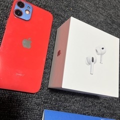 iPhone12 mini128GB【バッテリー100%】& air pods pro 第2世代【新品未開封】の画像