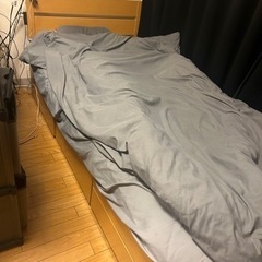 シングルベッド　マットレス　掛け布団　枕　各種カバー付き