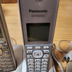 豪華電話機セット　３ヶ所設置　予備バッテリー２つ付き　子機２台　コードレス　の画像