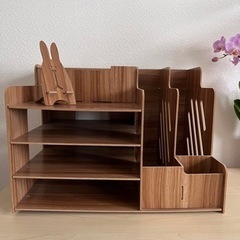 卓上収納ケース オフィス収納 机上収納ボックス 本立ての画像