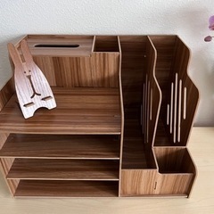 卓上収納ケース オフィス収納 机上収納ボックス 本立ての画像