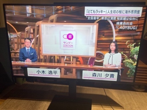 4K50V型テレビ? LE-5060TS4K スタンド付き ※リモコンなし