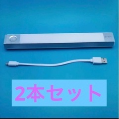 【新品】◆2本セット◆LEDセンサーライト◆USB充電式◆取付簡...