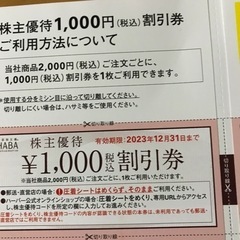 HABA研究所　株主優待券②￥１００００分の画像
