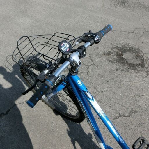 ジュニアサイクル 26インチ 6段切替 青系 自転車 SSA076723 ライト付き