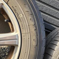 ＢＳ ＭＩＬＬＯＵＳ１５インチ　６Ｊオフセット４３ ５Ｈ　ＰＣＤ114.3 シルバー バリ溝あり 205 65 r15 toyoタイヤ トランパスの画像