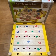 アクティビティワークベンチ★木製 おもちゃ 知育 玩具 工具 大工 ごっこ遊びの画像