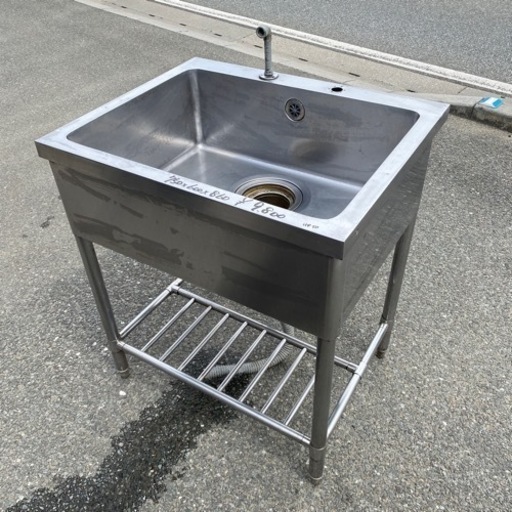 ☆中古品 1槽シンク 750×600×860 厨房 厨房機器☆