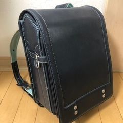 【お渡し決定】土屋鞄 牛革ランドセル 濃紺/水色（6年間使用）