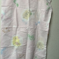 【未使用品】女の子　掛け布団カバー（猫・鳥・音符）８０✖️１１０の画像