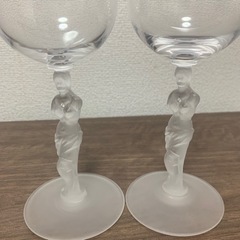 女神像クリスタルグラス　ダイヤ埋め込み。の画像