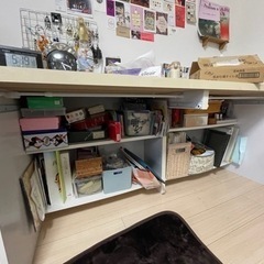 パソコンデスク　棚付き