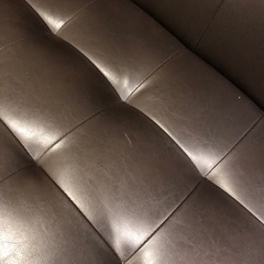 【ほぼ新品】３人掛けソファ／ダークブラウンの画像