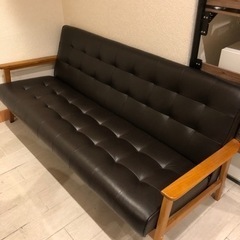 【本日限定！！】３人掛けソファ/ブラック