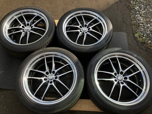 WORK XSA 戦 20インチ 9JJ ET38 245/45R20 4本通し ハリアー RAV4 アルファード ヴェルファイア セルシオ クラウン マークX カムリ