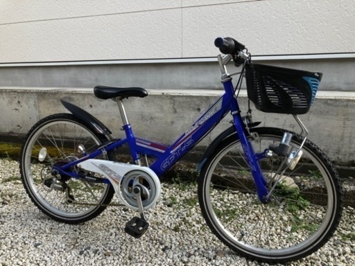 437、ジュニアマウンテンバイク22インチ青