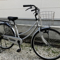 440、ママチャリ26インチ（シルバー）