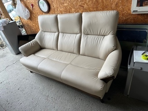 3人用ソファ　ハイバック　美品