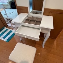 ドレッサー 鏡 鏡台 化粧台 メイク オシャレ 白 かわいい 