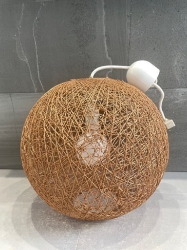 【決まりました】ペンダントライト ラタン 電球付き