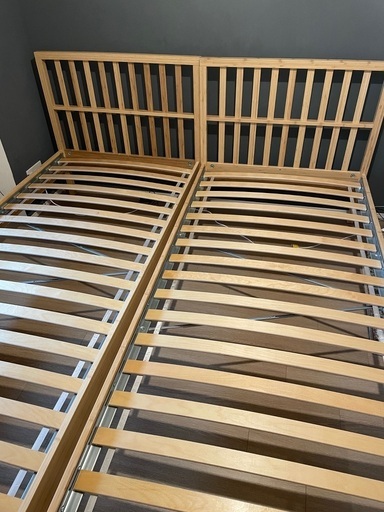 IKEA シングルベッド　フレームとすのこセット　×２つ