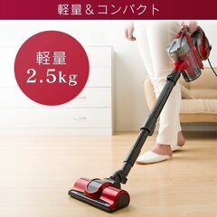 アイリスオーヤマ サイクロン 掃除機 レッド IC-S55KF-Rの画像